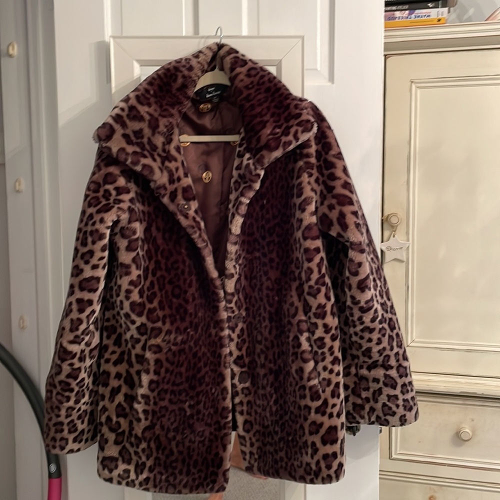 Dennis basso faux fur coat